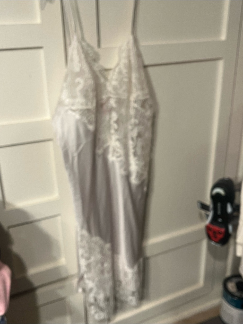 NWOT Victoria’s Secret White Lace Slip with Delicate Embroidery